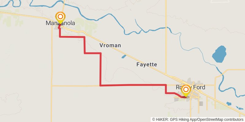 American Discovery Trail South Route - Colorado stage 9 Map