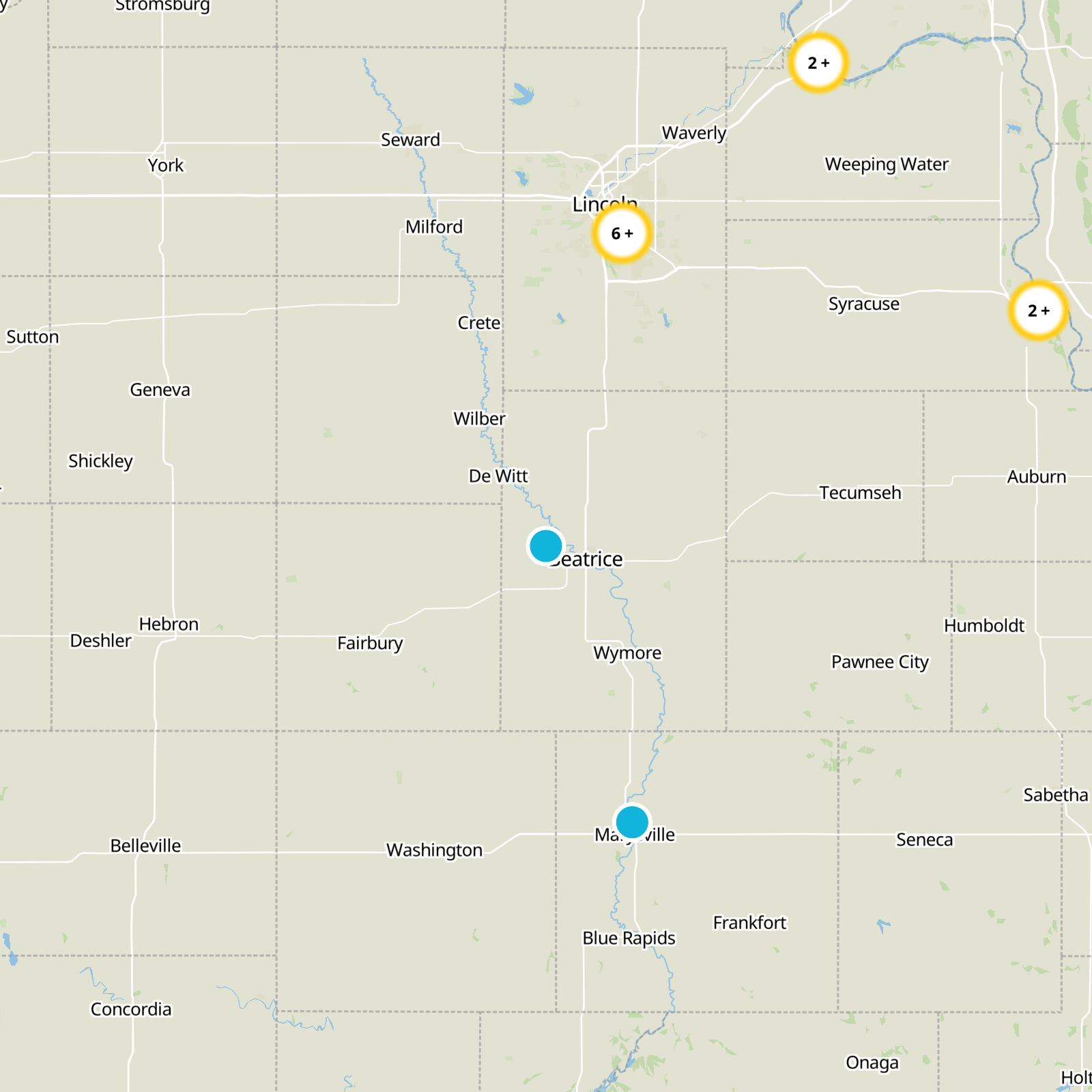 Gage County Static Map