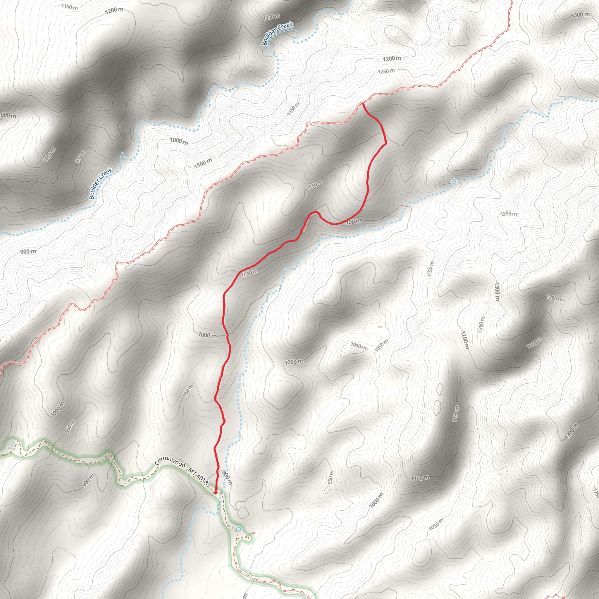 Cane Spring Trail mobile static map