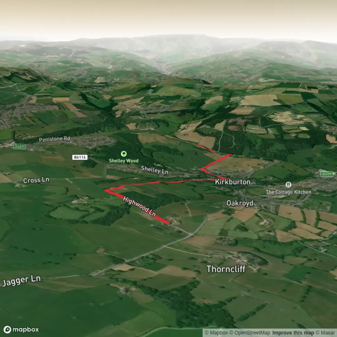 An image depicting the trail Badger to Thunder and its surrounding area.