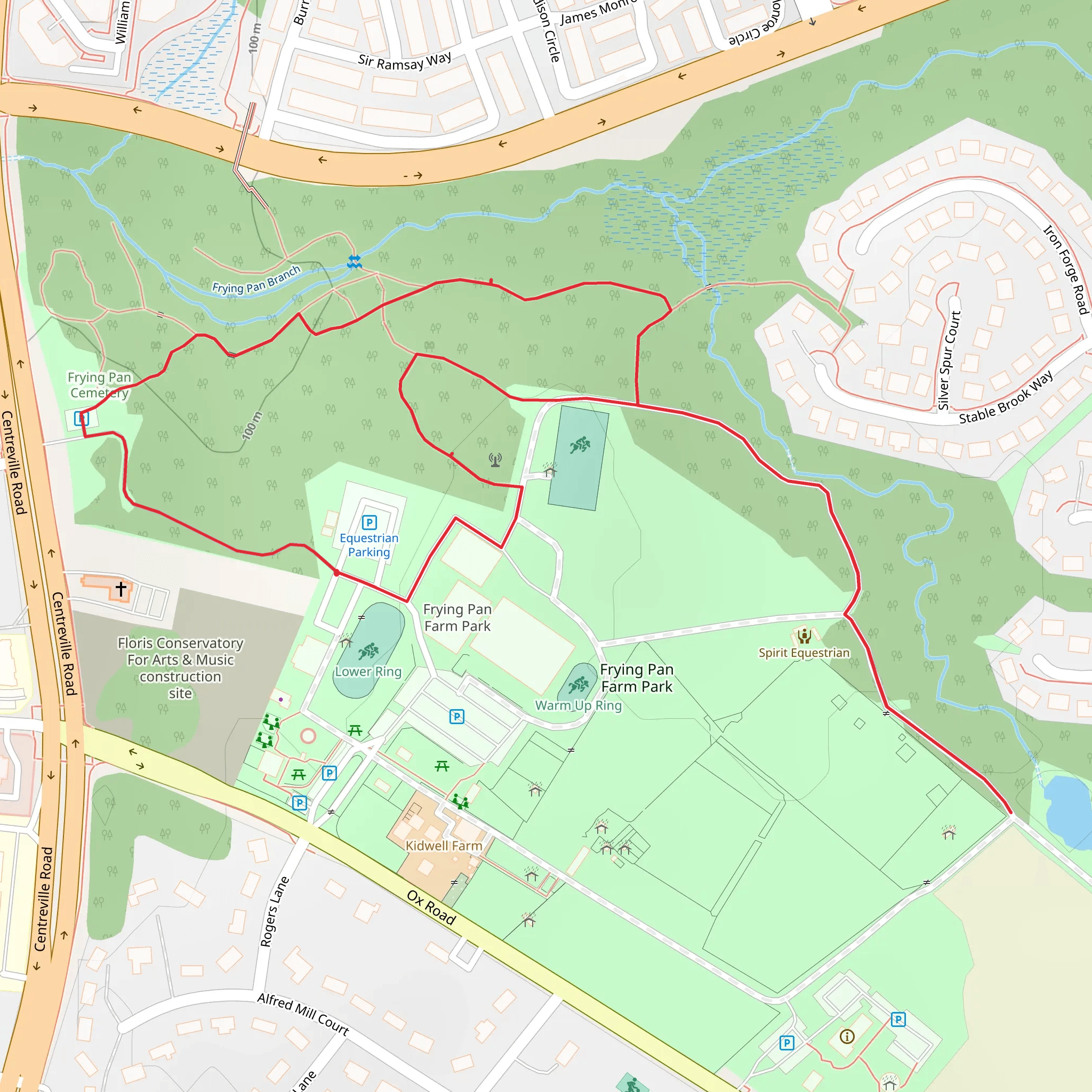 Frying Pan Farm Park Loop - West mobile static map