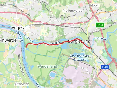 Lesum via Walerjan-Wrobel-Weg