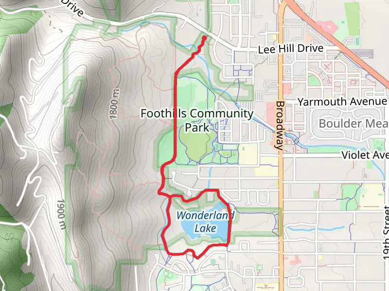 Foothills South and Wonderland Lake Loop Trail