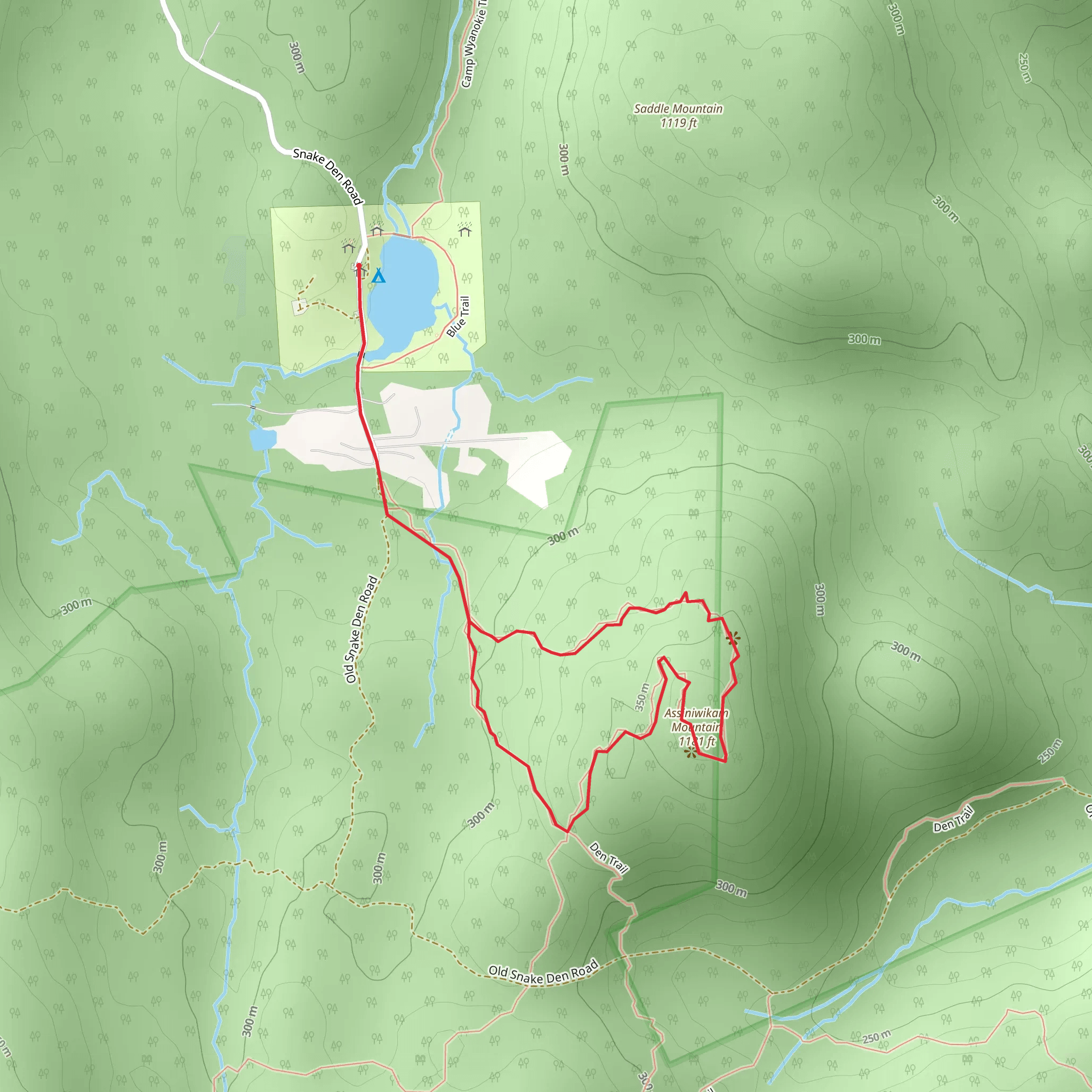 Wyanokie Crest Loop Trail from Boy Scout Lake mobile static map