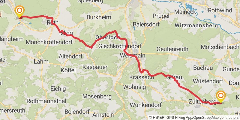 Frankenweg stage 7 Map