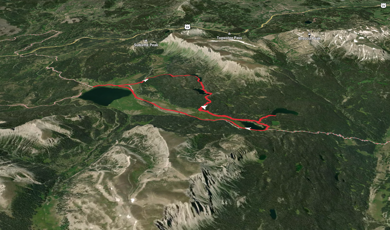 Upper and Lower Jade Lake, Rainbow Lake and Upper Brooks Lake Loop via Yellowstone Trail