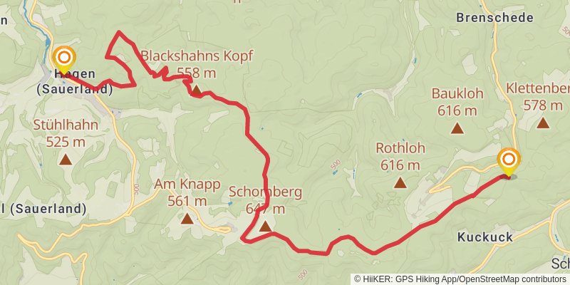 Sauerland-Höhenflug Wanderweg stage 3 Map