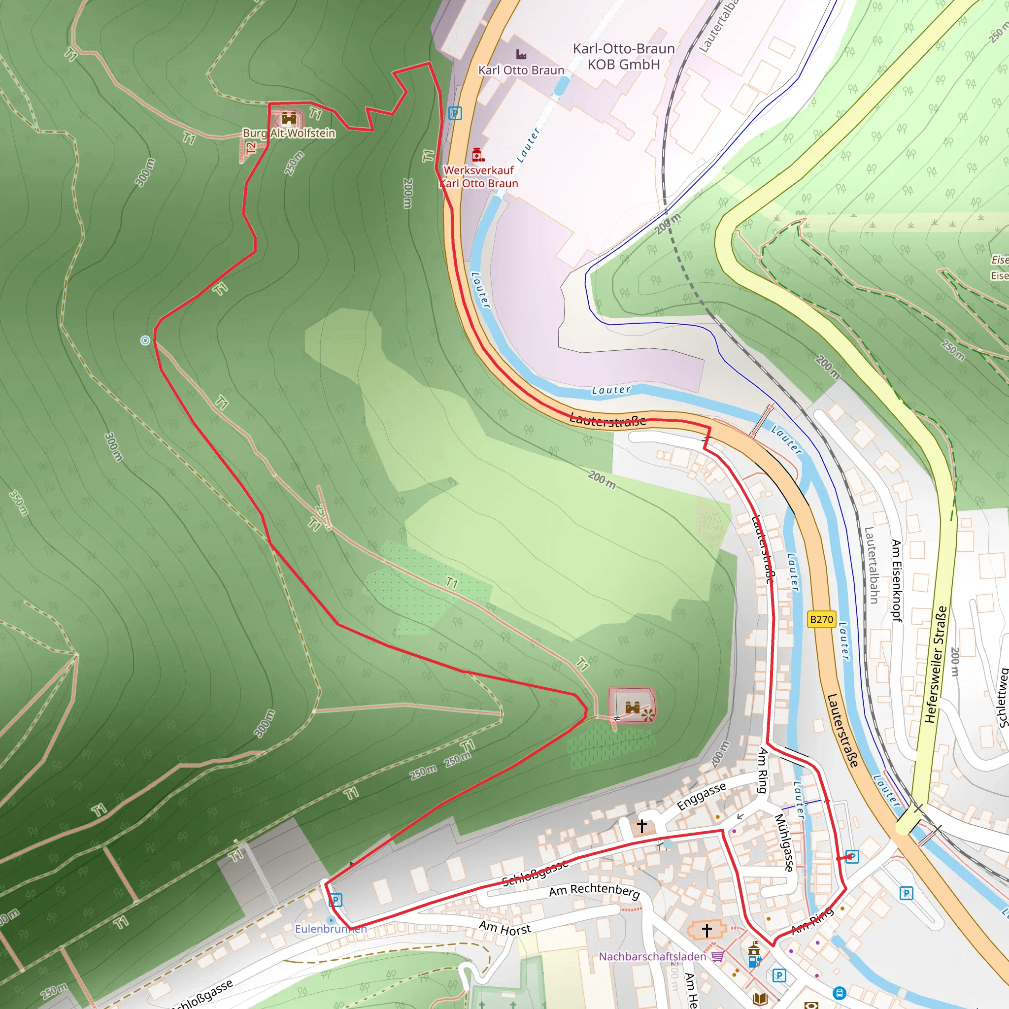 Wolfsweg Loop mobile static map