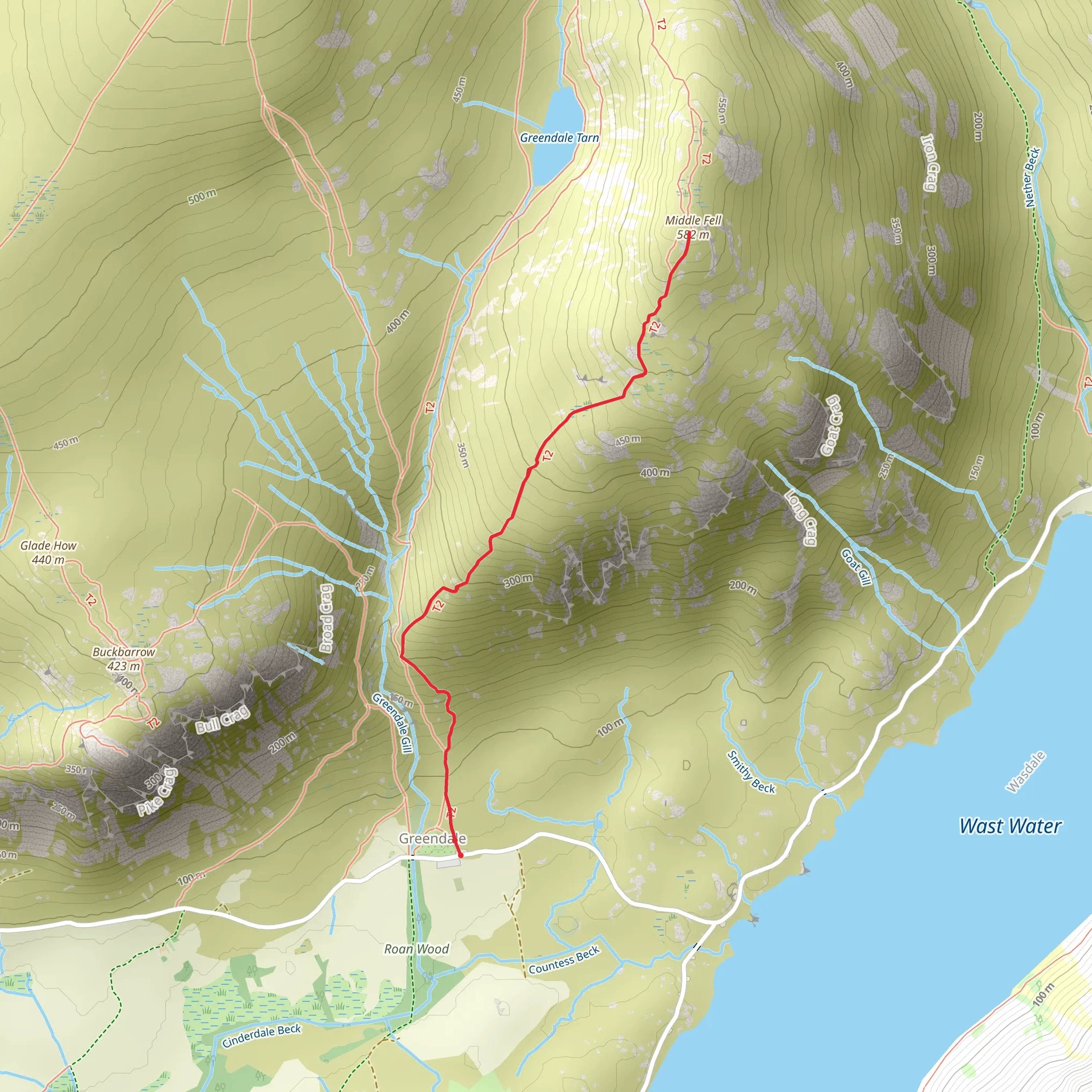 Middle Fell mobile static map