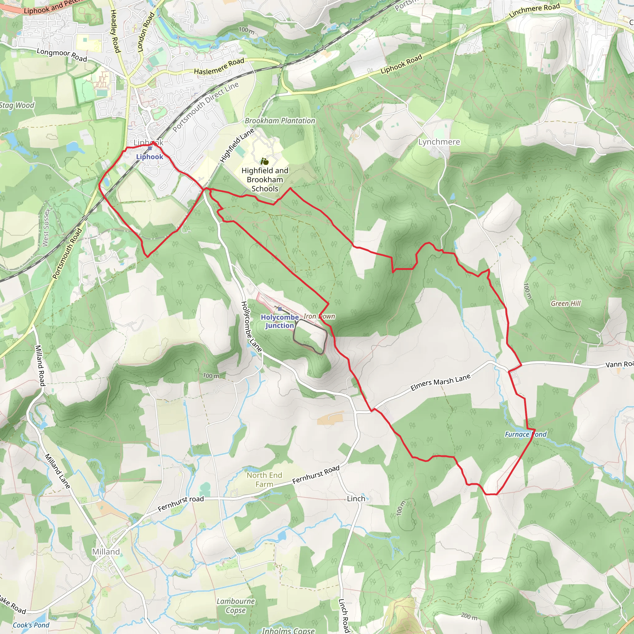 Liphook to Fernhurst mobile static map