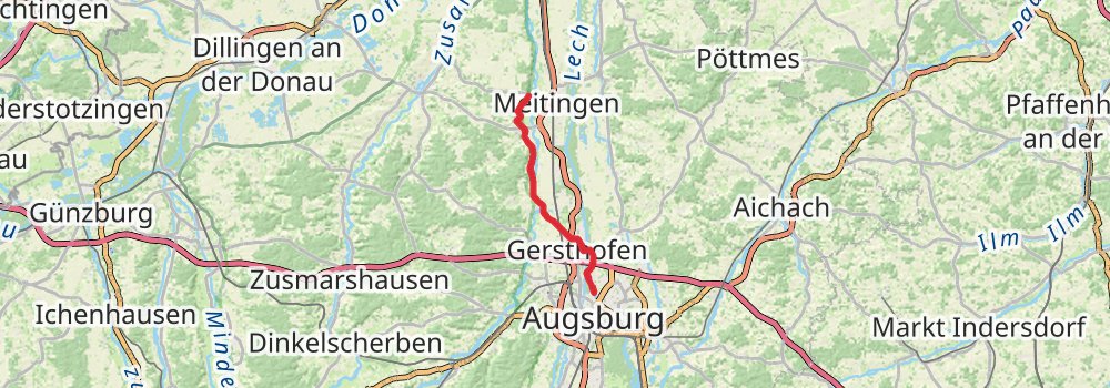 Romantische Straße stage 17 Map