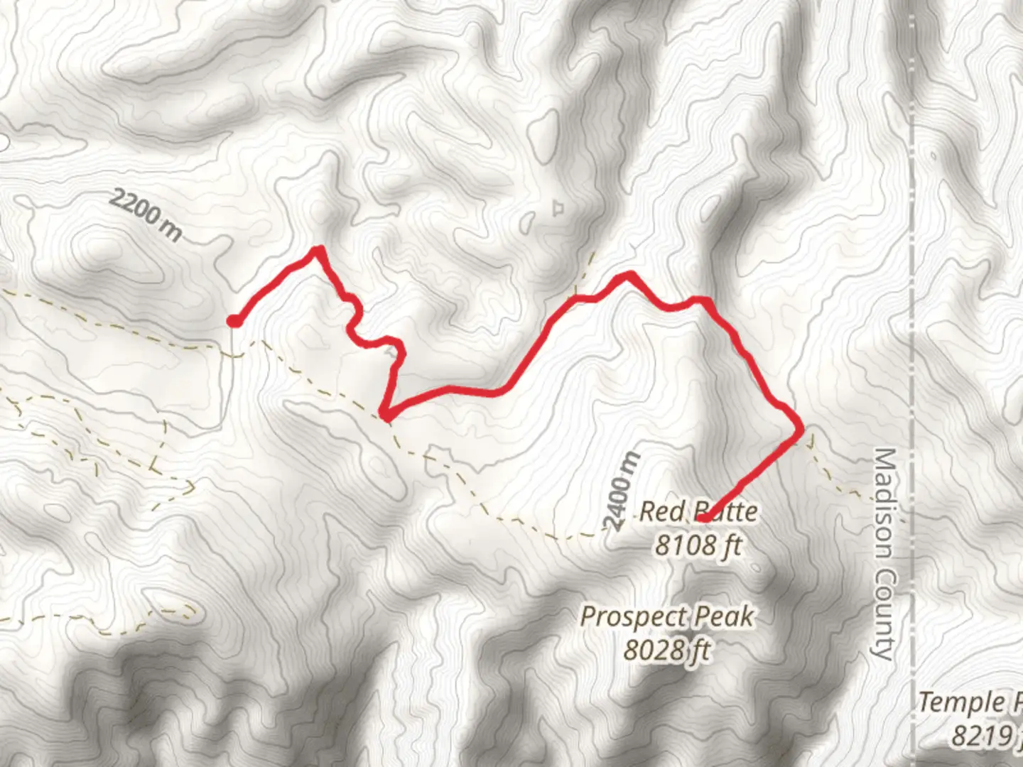 An image depicting the trail Road Two Hundred Twenty Six and its surrounding area.