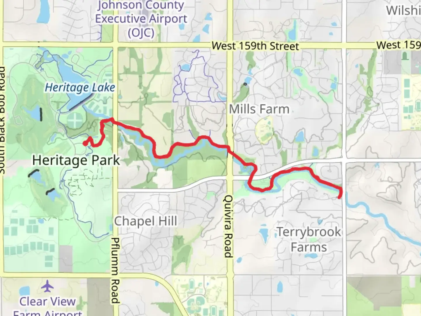 An image depicting the trail Coffee Creek via Heritage Trail and its surrounding area.