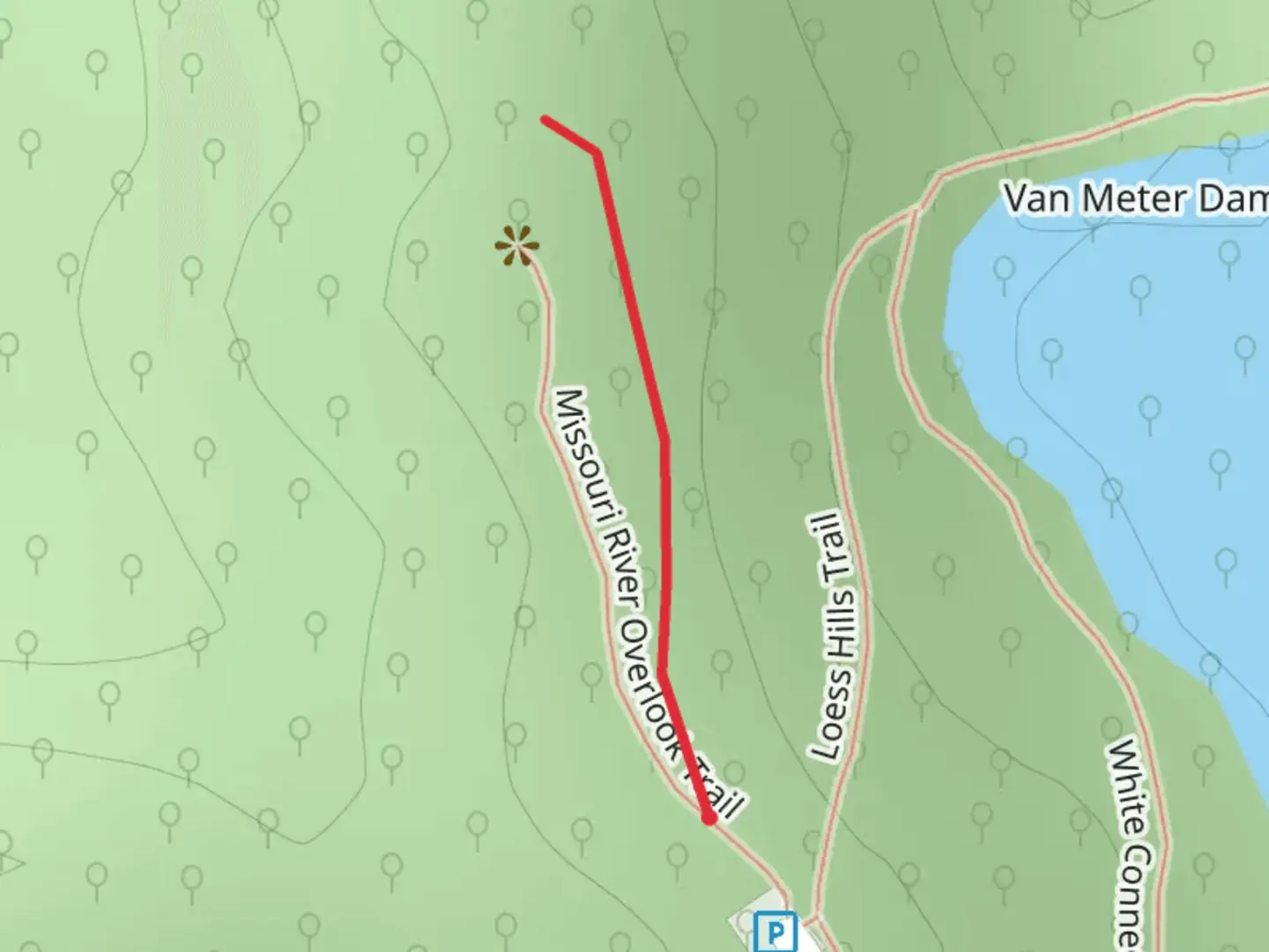 An image depicting the trail Missouri River Overlook Trail and its surrounding area.