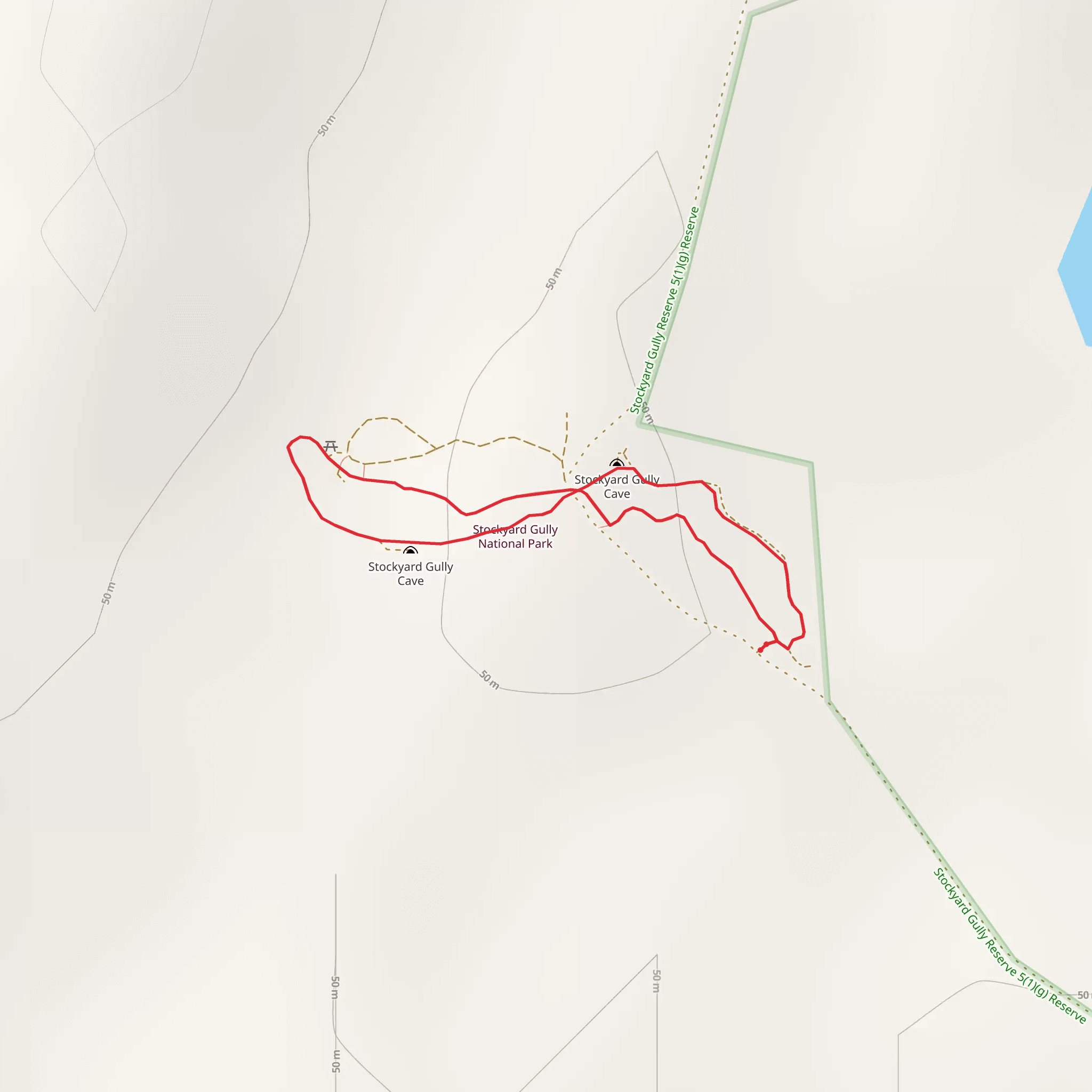 Stockyard Gully Cave Trail mobile static map