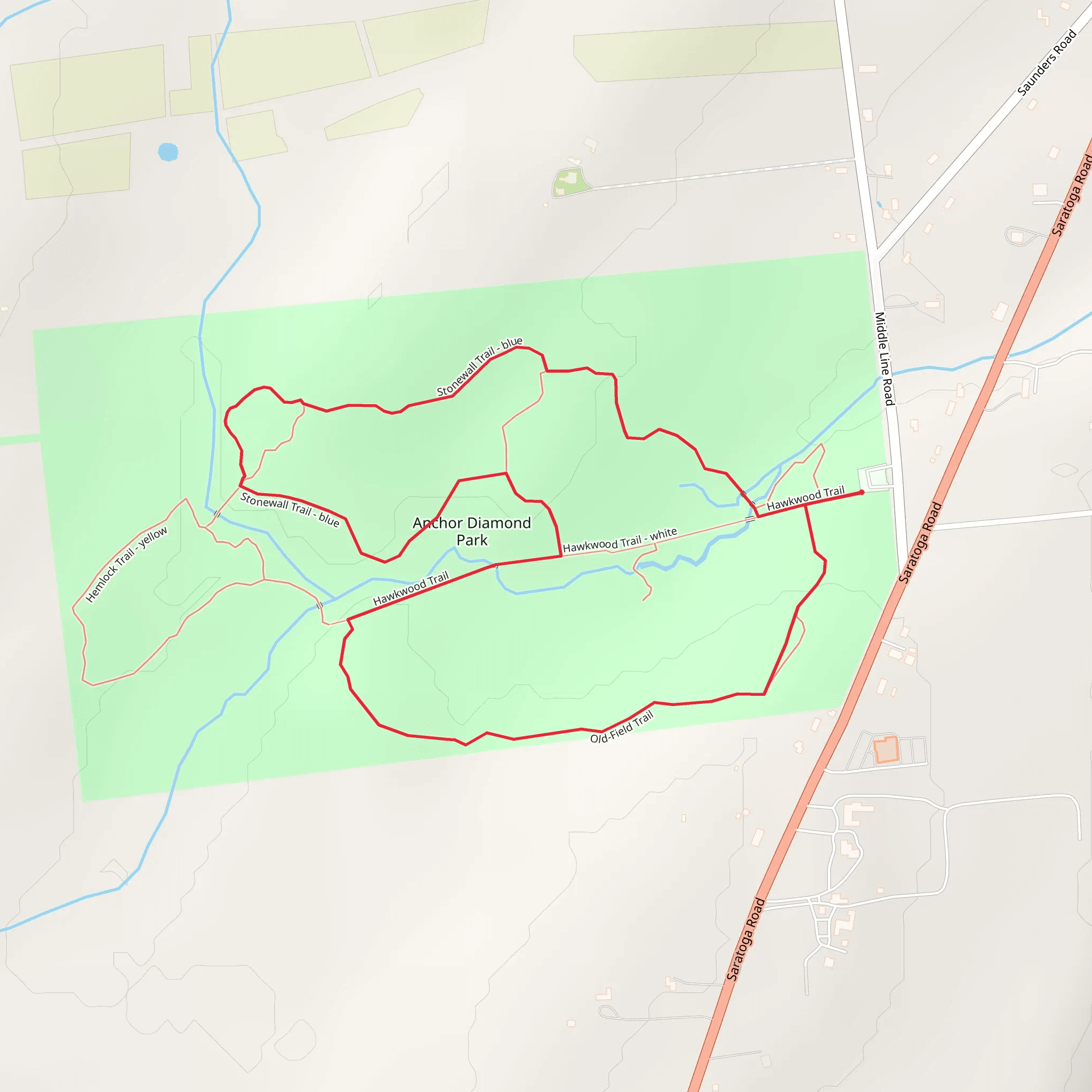 Anchor Diamond Park Loop mobile static map