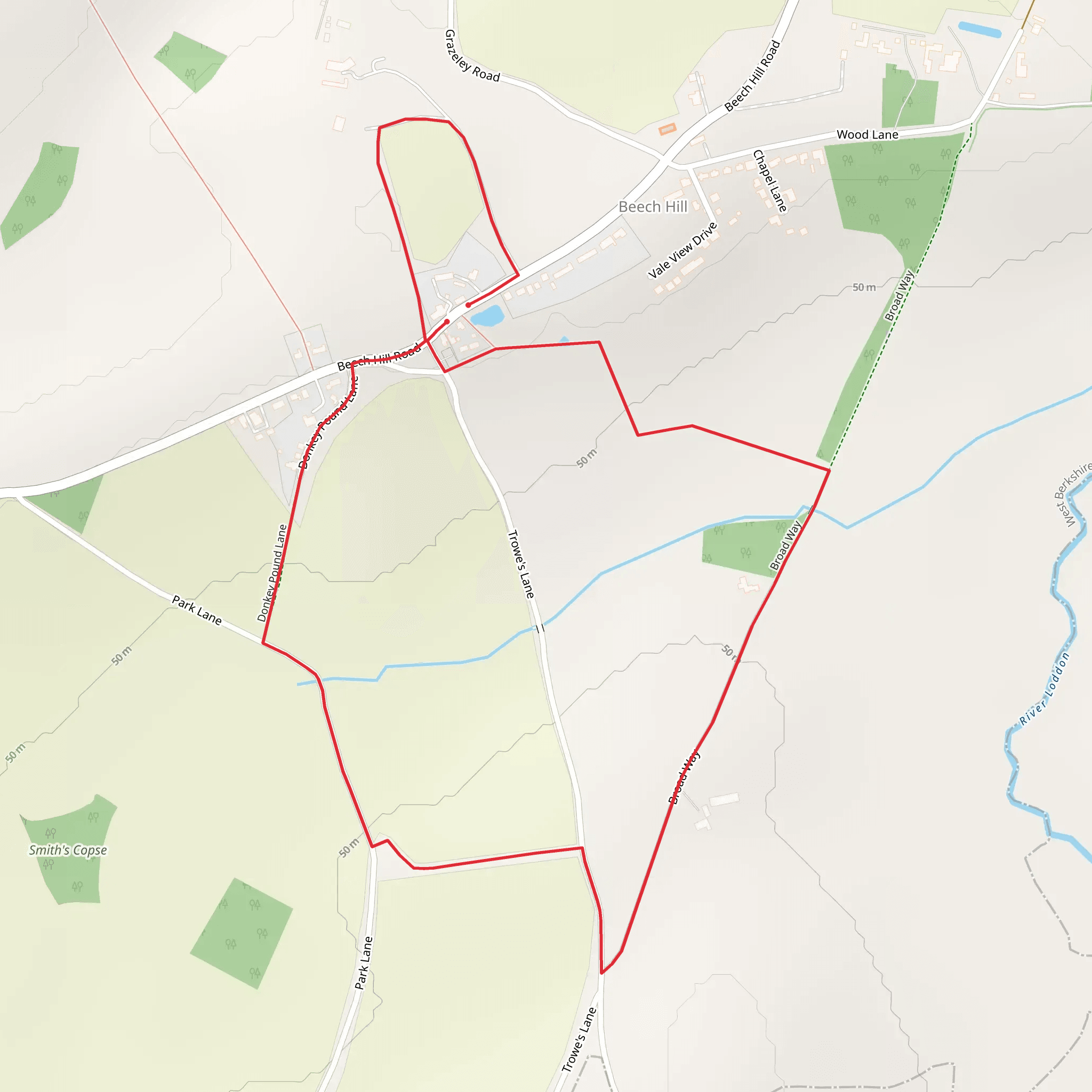 Beech Hill Loop mobile static map