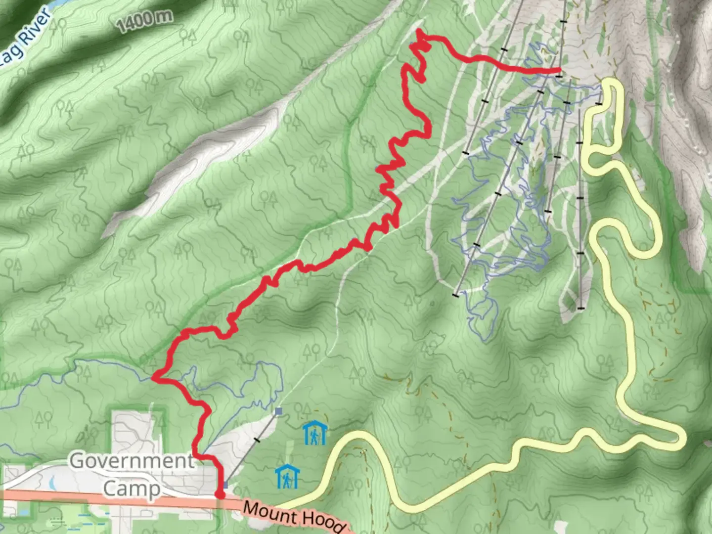 An image depicting the trail Timberline To Town Trail and its surrounding area.
