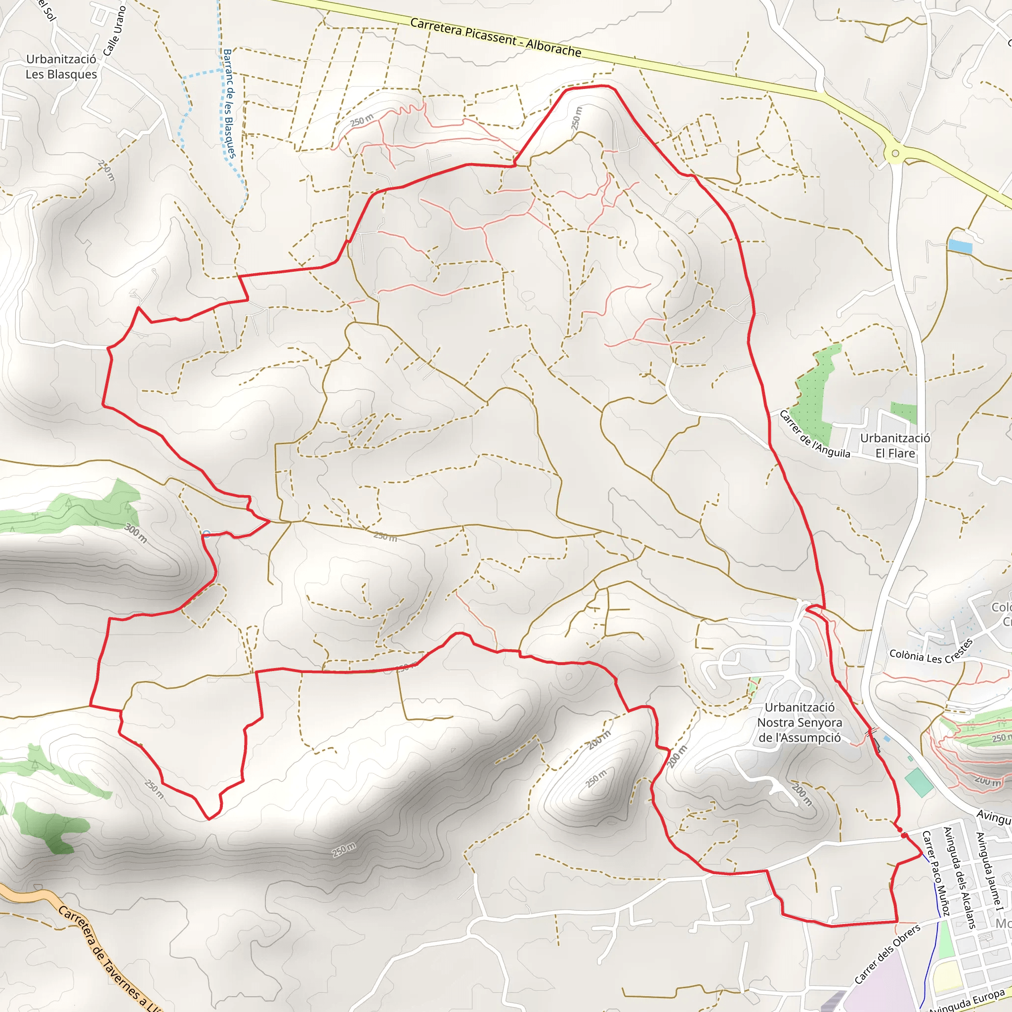 Sender to the Font de la Carencia PR CV 272 mobile static map