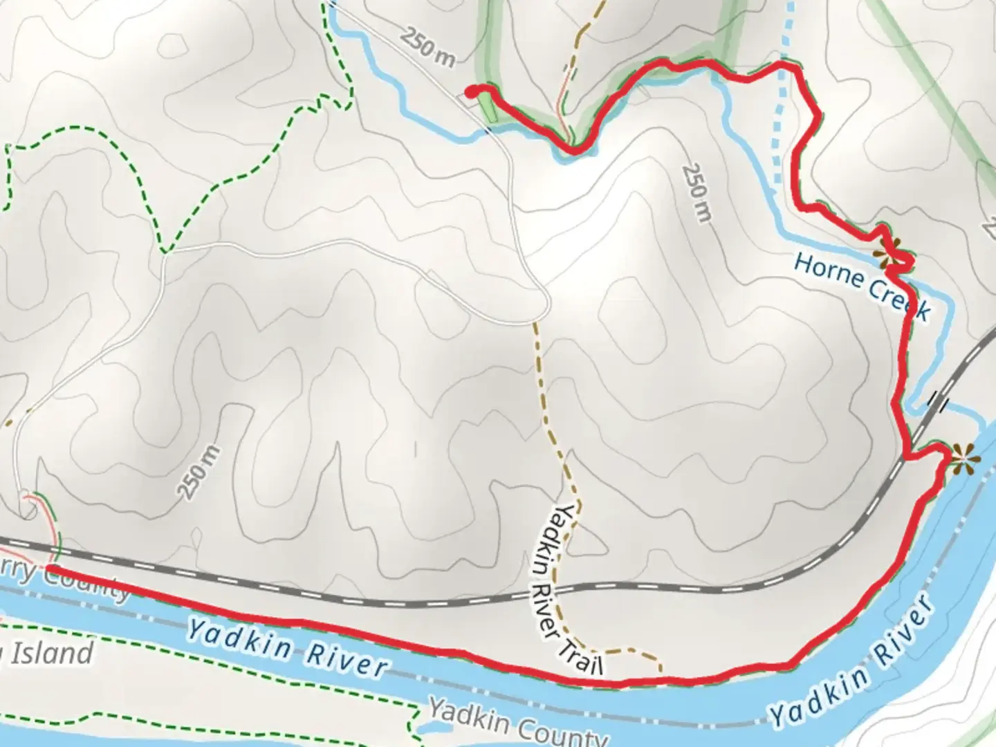 An image depicting the trail Horne Creek Trail and its surrounding area.