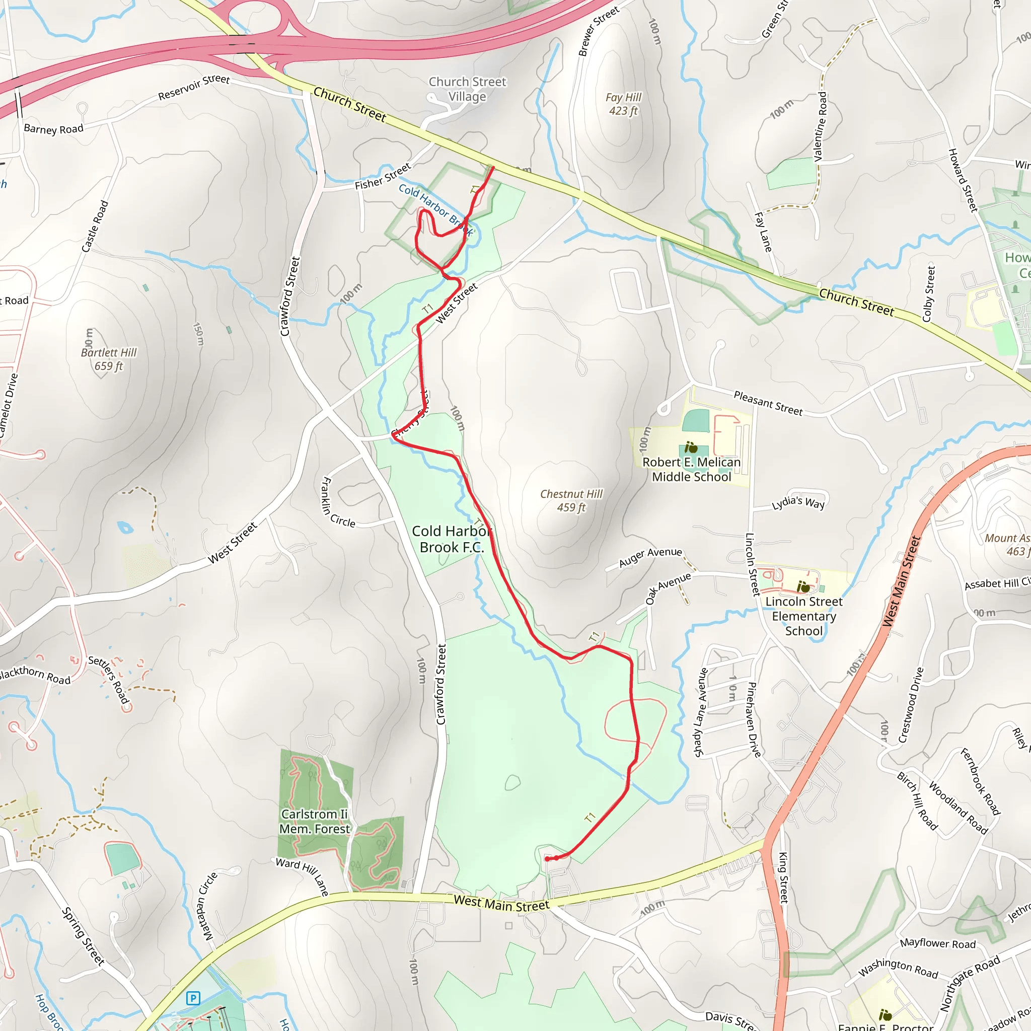 Carney Park Trail mobile static map