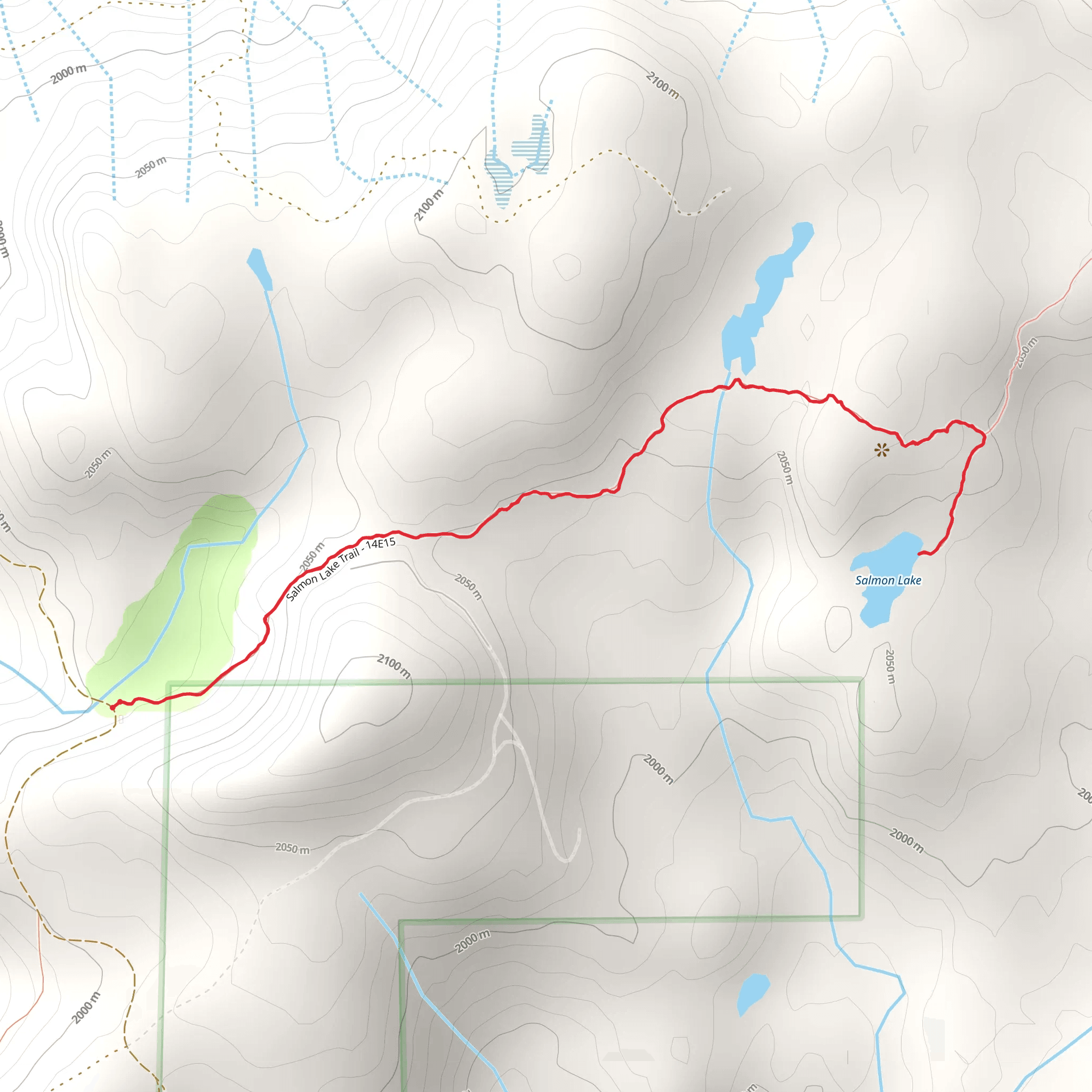 Salmon Lake Trail mobile static map