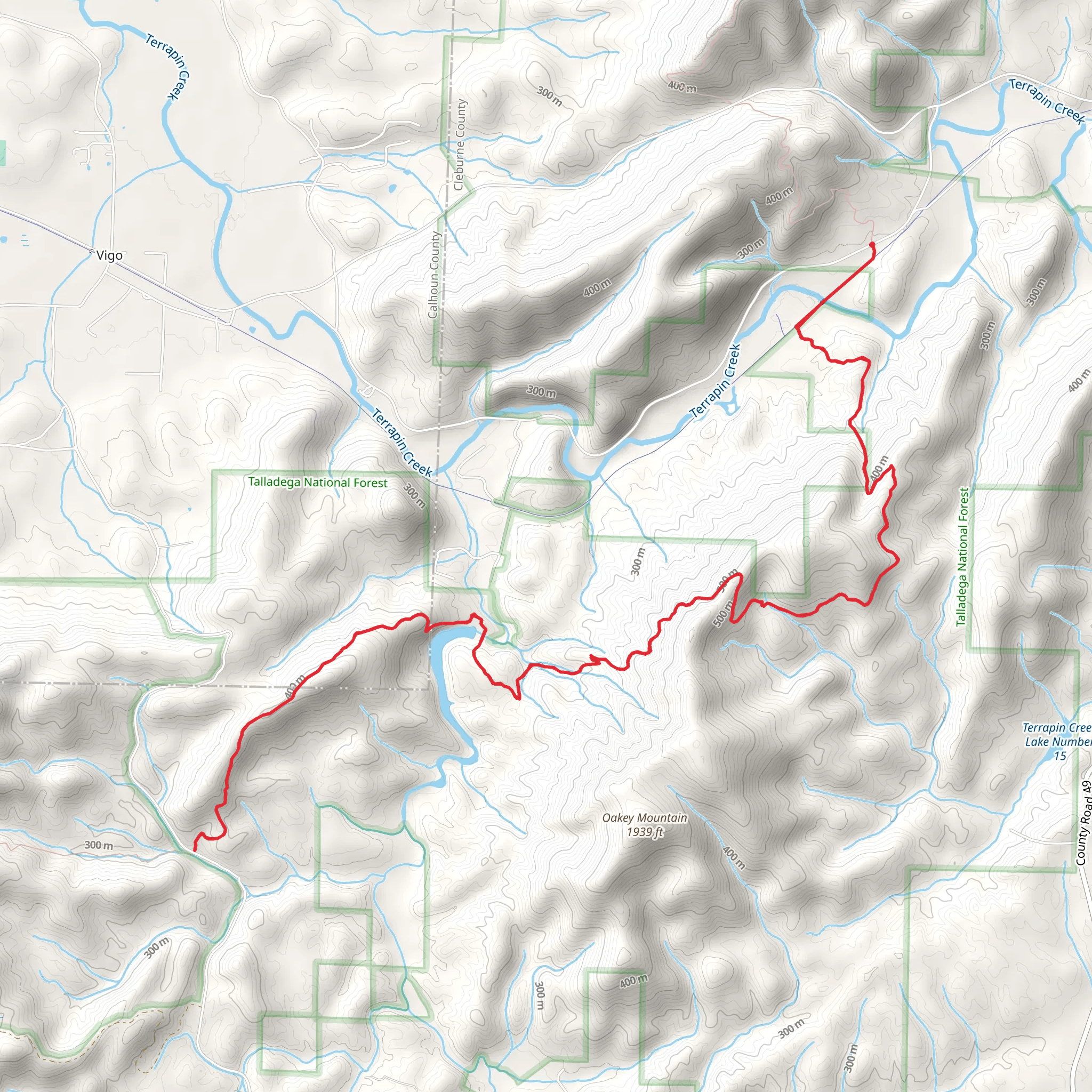 Chief Ladiga and Pinhoti Trail mobile static map