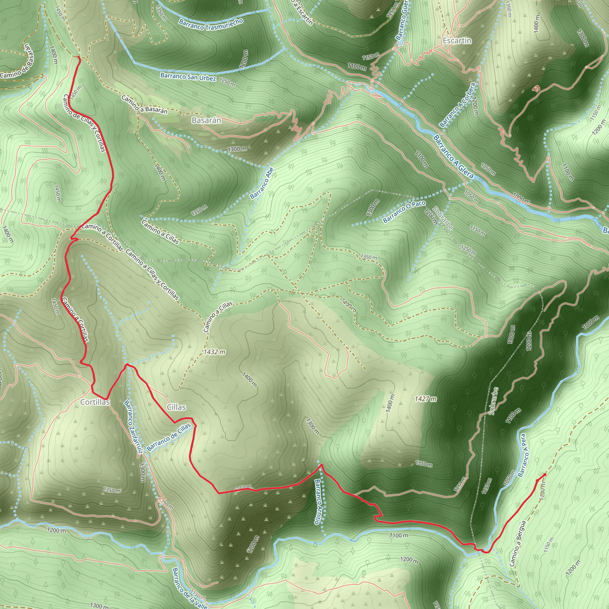 Cillas - Cruz de Basaran PR HU 003-a mobile static map