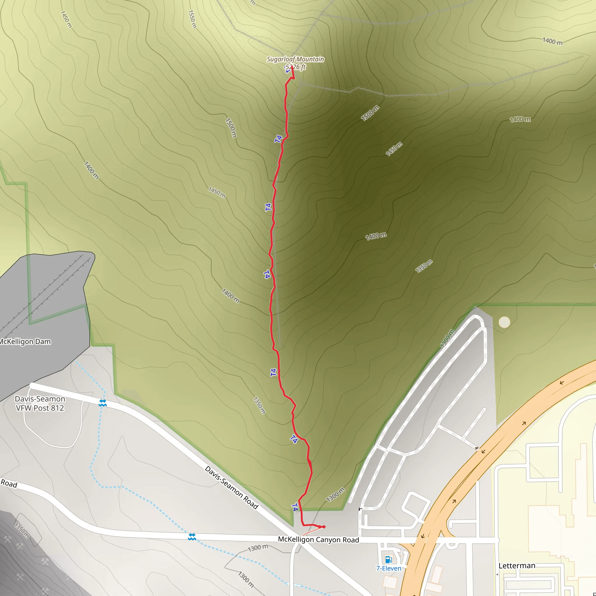Sugarloaf Mountain from McKelligon Canyon Road mobile static map