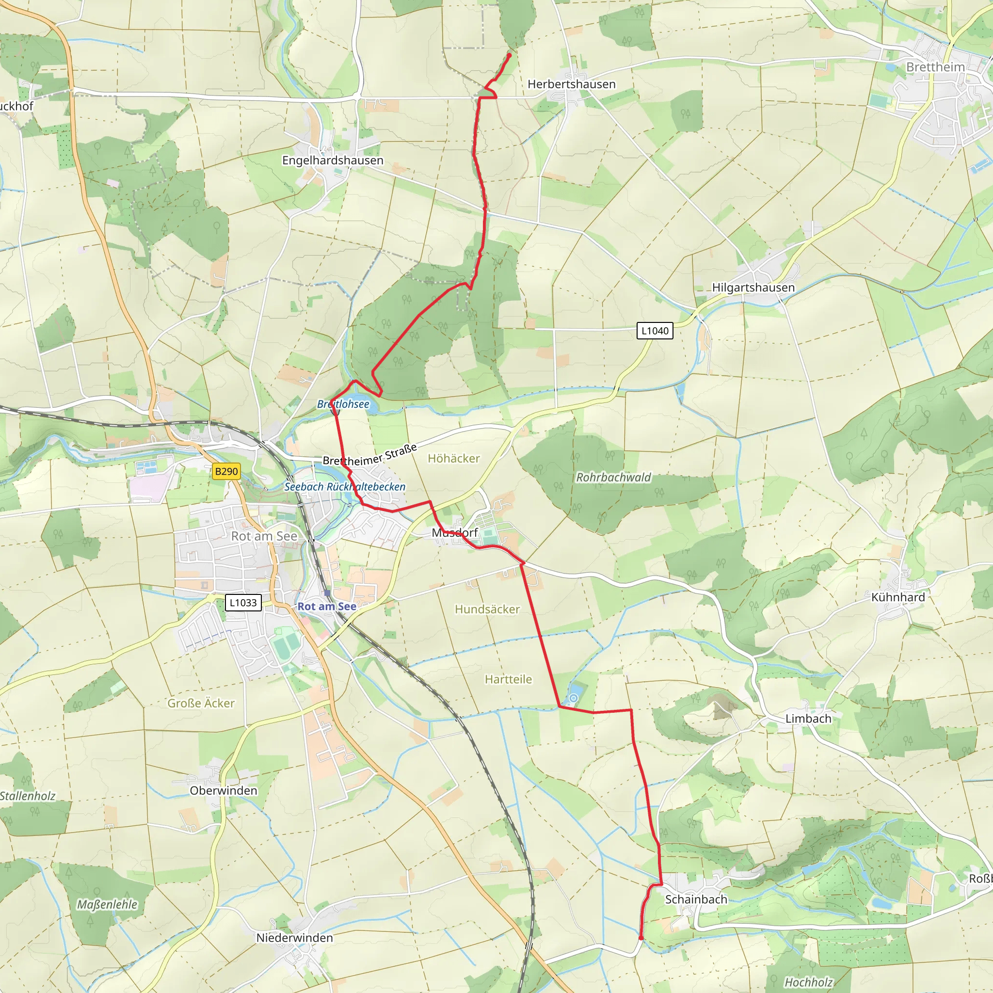 Breitlohsee via Musdorf mobile static map