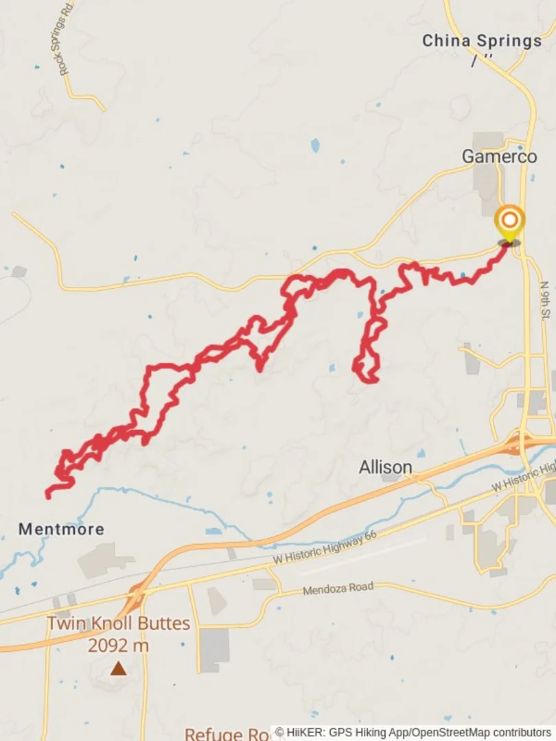 An image depicting the trail Large loop of the High Desert Trail System and its surrounding area.