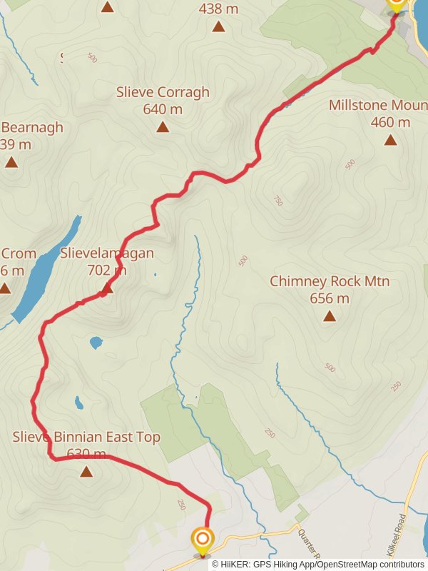 The Mournes Reservoir Views Map County Down Northern Ireland