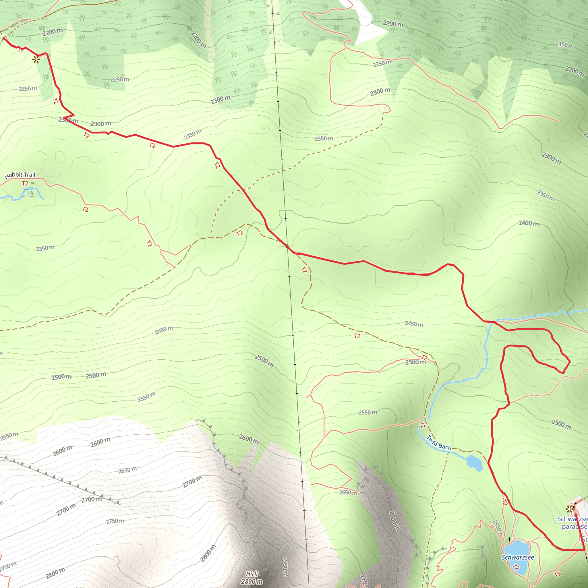 North Face Trail - Nr 144 mobile static map