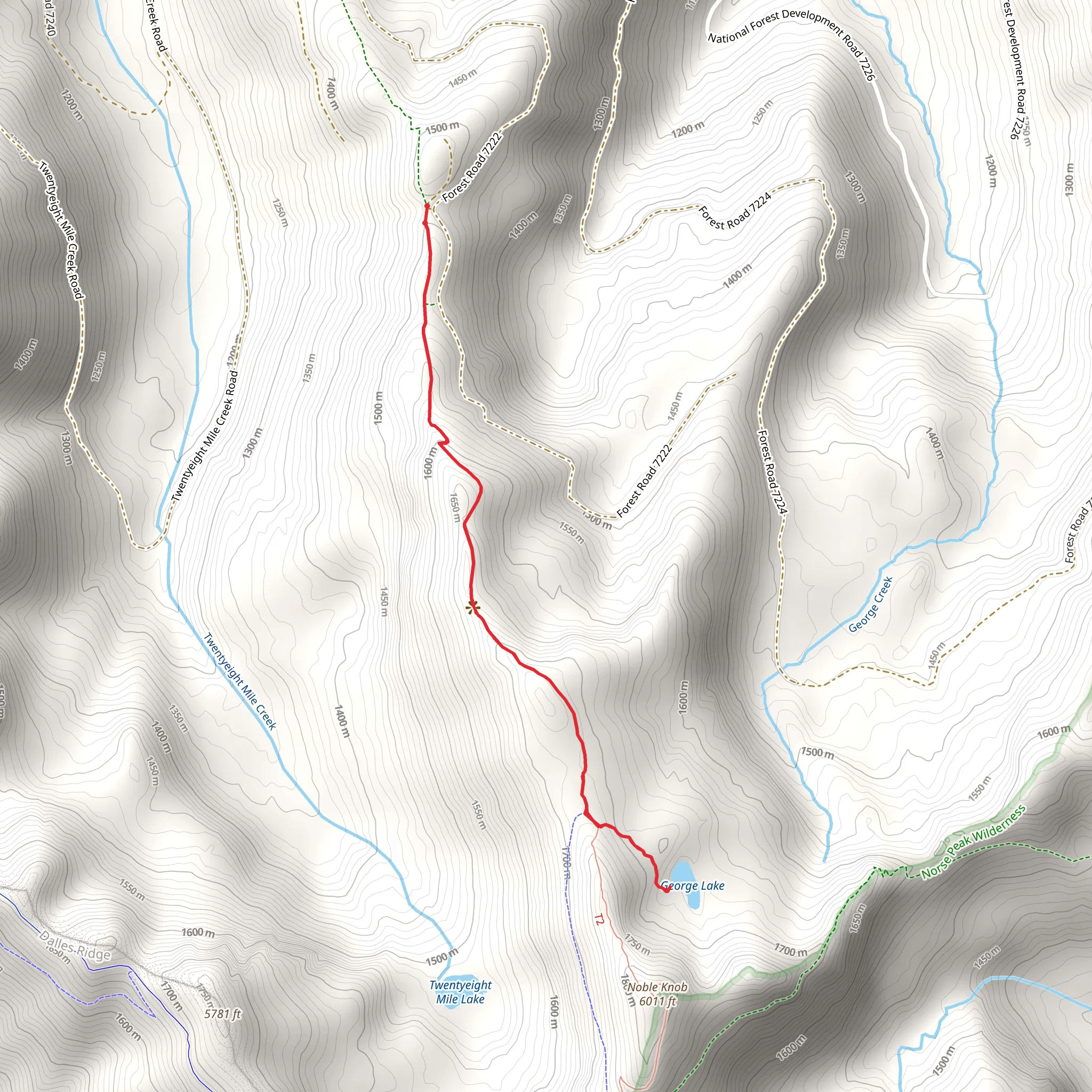 George Lake Trail mobile static map