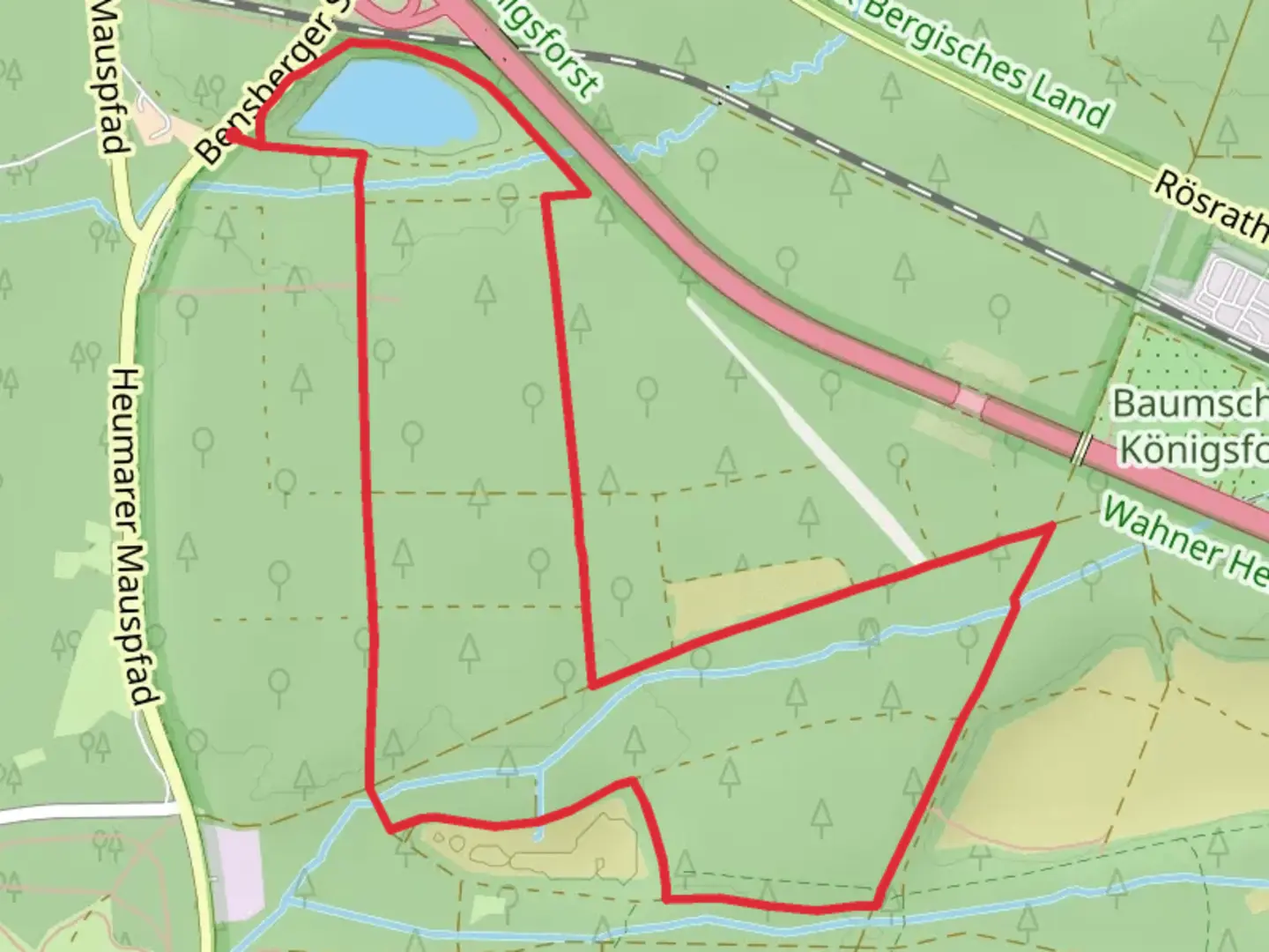 An image depicting the trail Becken 3 via Libellen Tour and its surrounding area.