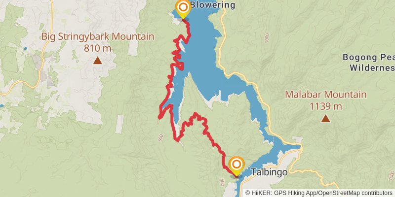 Hume And Hovell Track stage 10 Map