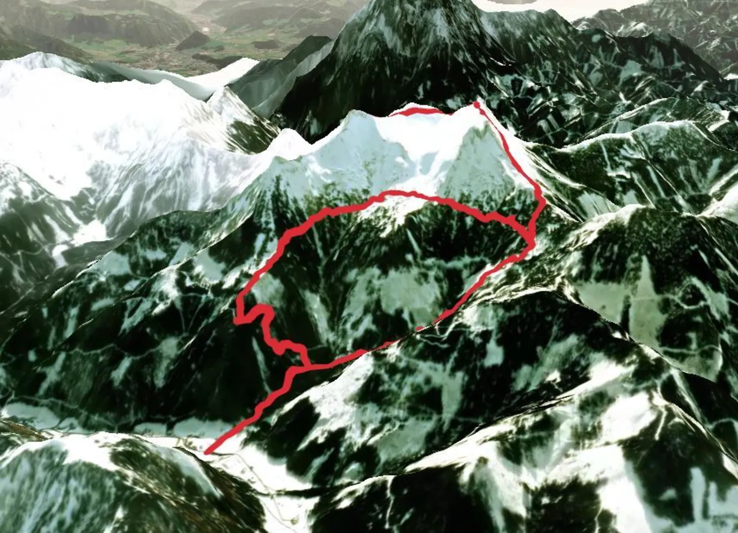An image depicting the trail Wildfeld - Stadlstein and its surrounding area.