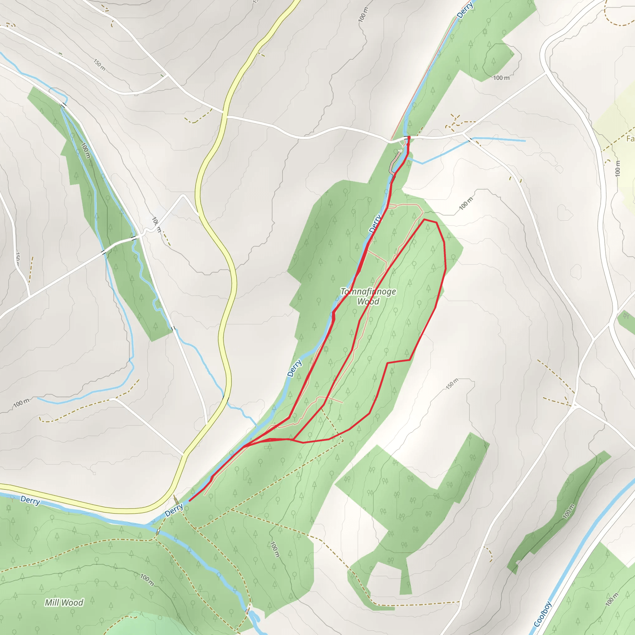 Tomnafinnoge Woods mobile static map
