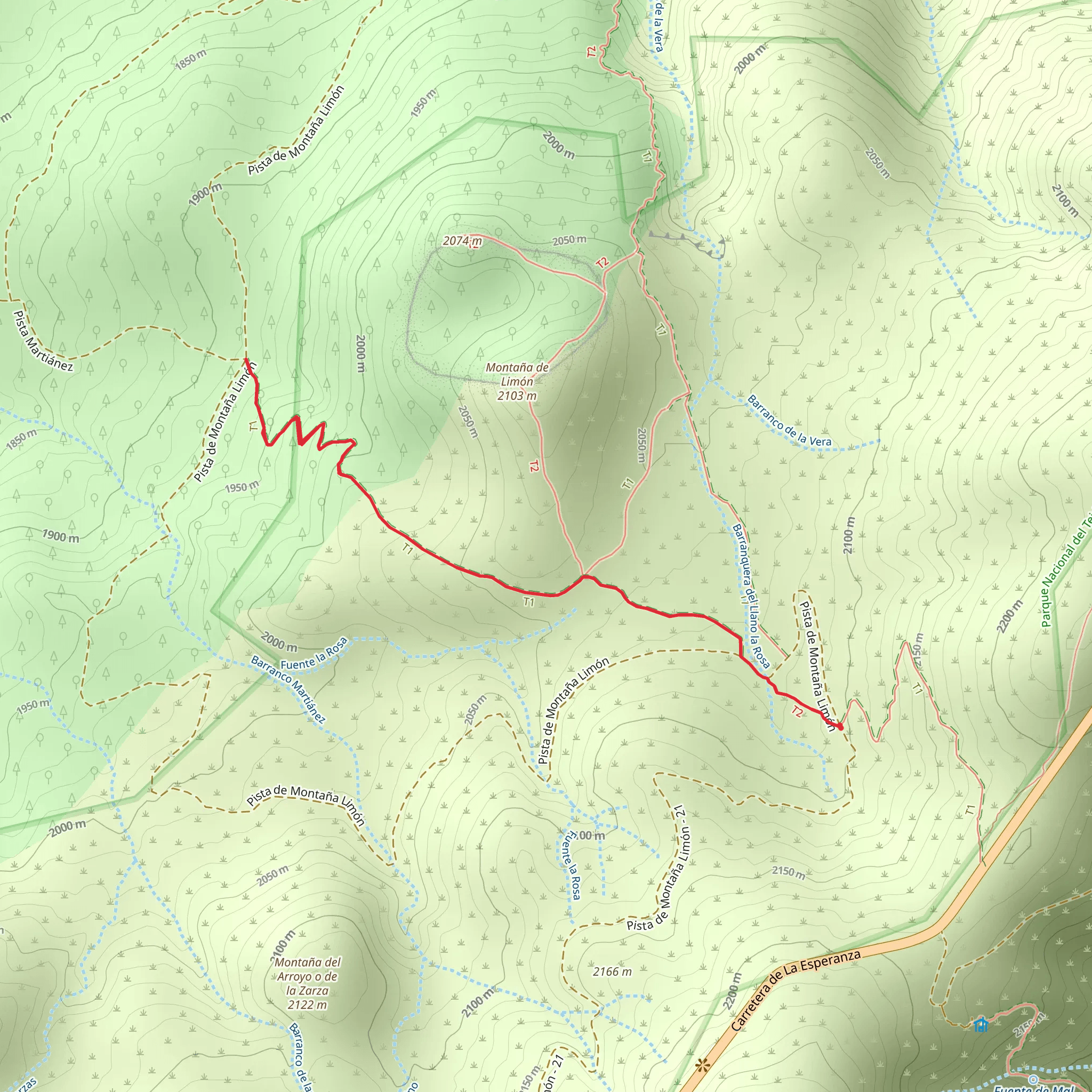 Montaña Limón mobile static map