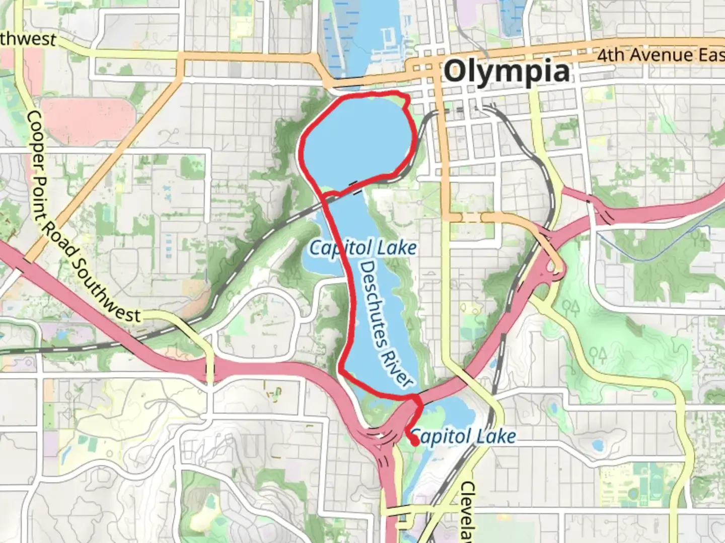 An image depicting the trail Marathan Park and Heritage Park and its surrounding area.