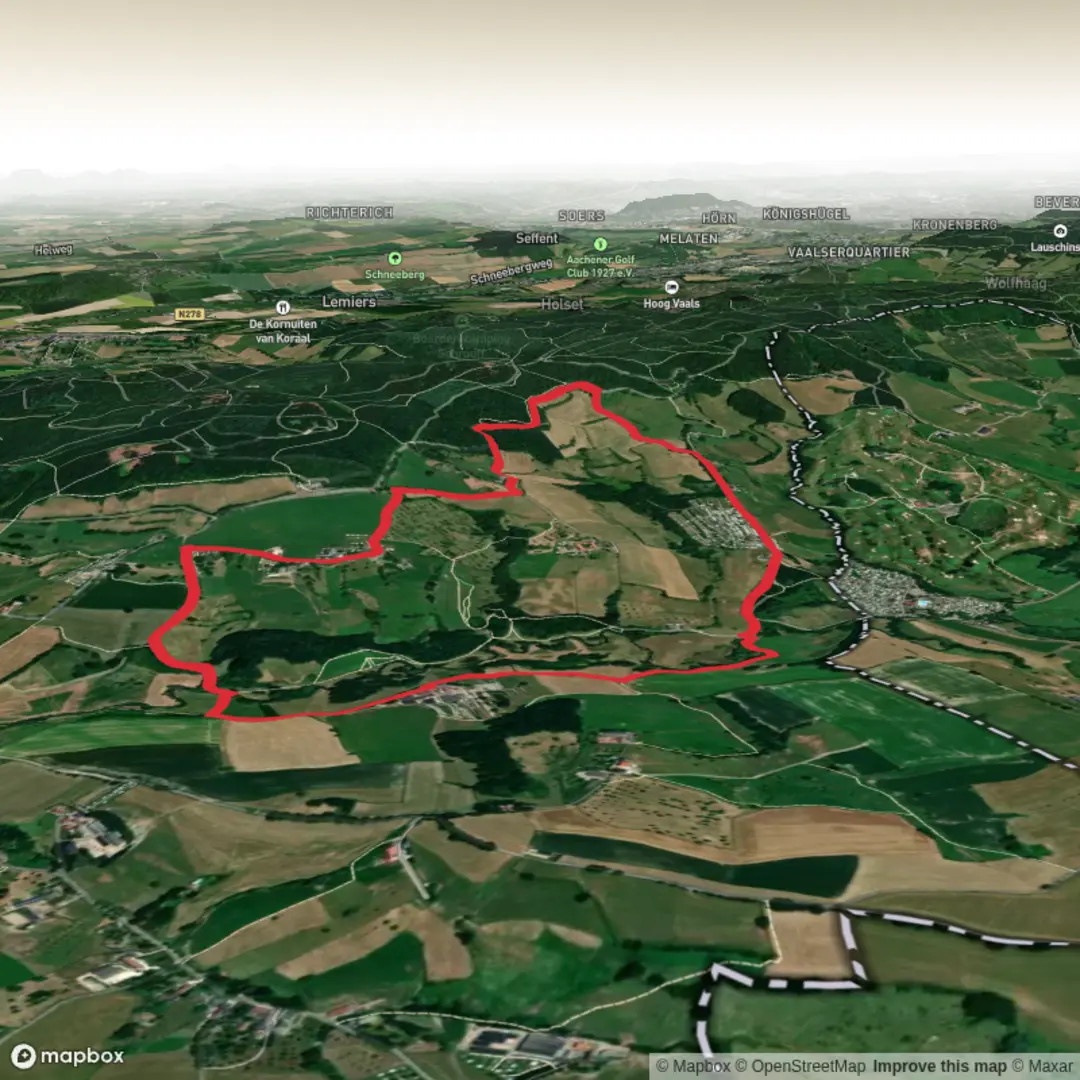 An image depicting the trail Vernelsbergh and Termoere Loop and its surrounding area.