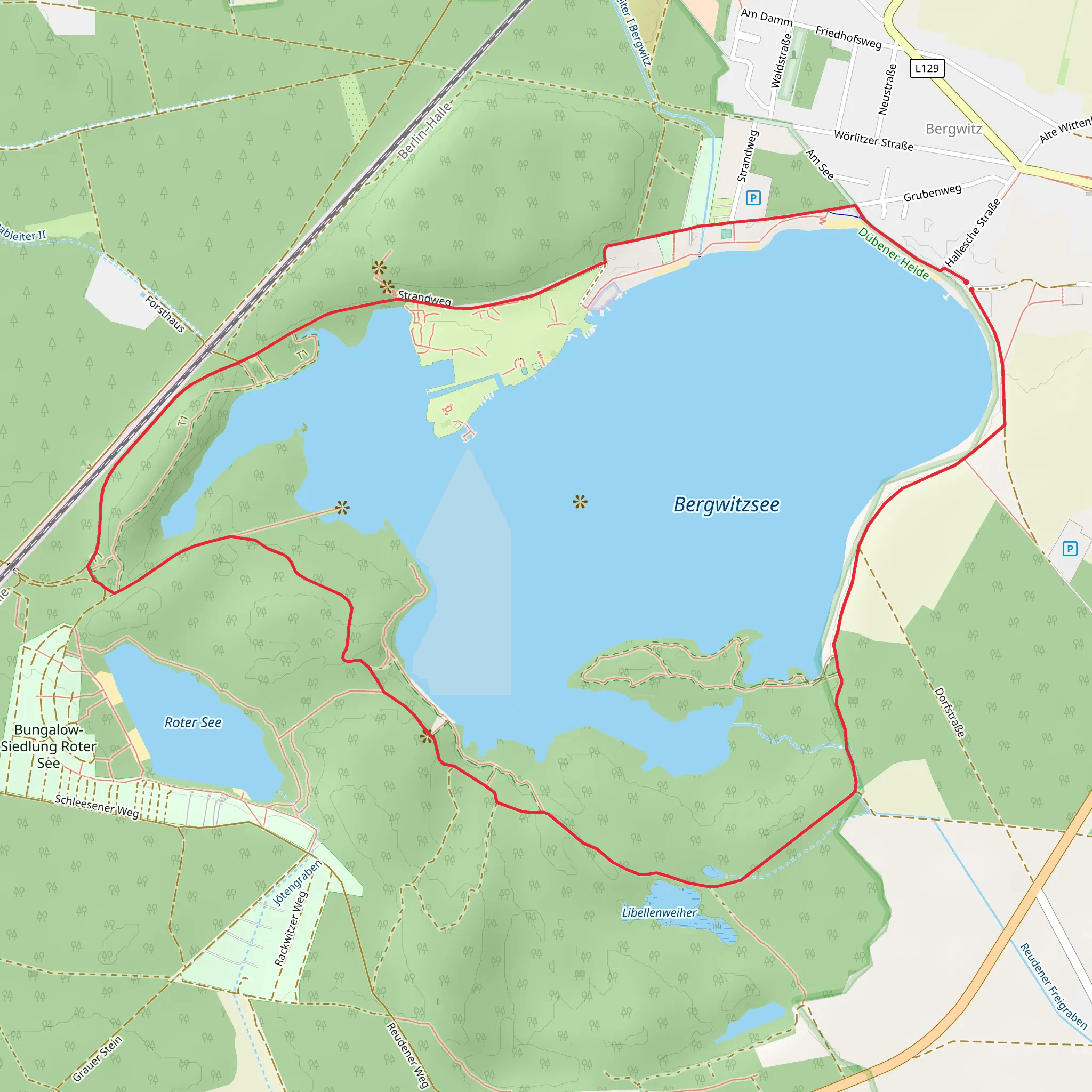 Bergwitzsee Loop mobile static map