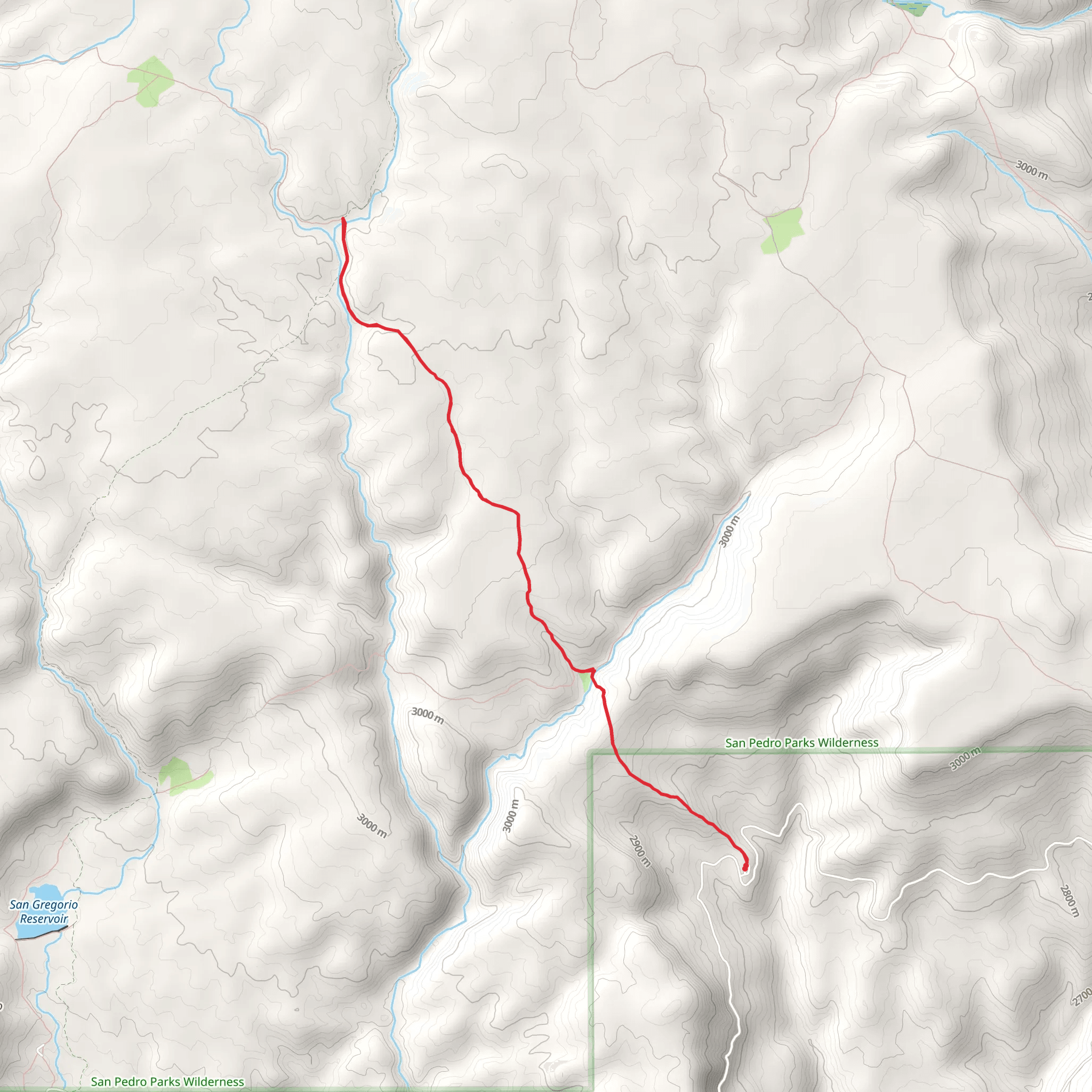 Rito de las Perchas Creek mobile static map