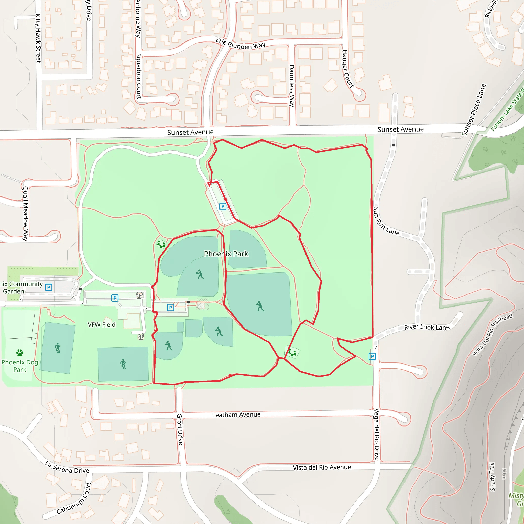 Phoenix Park Loop mobile static map