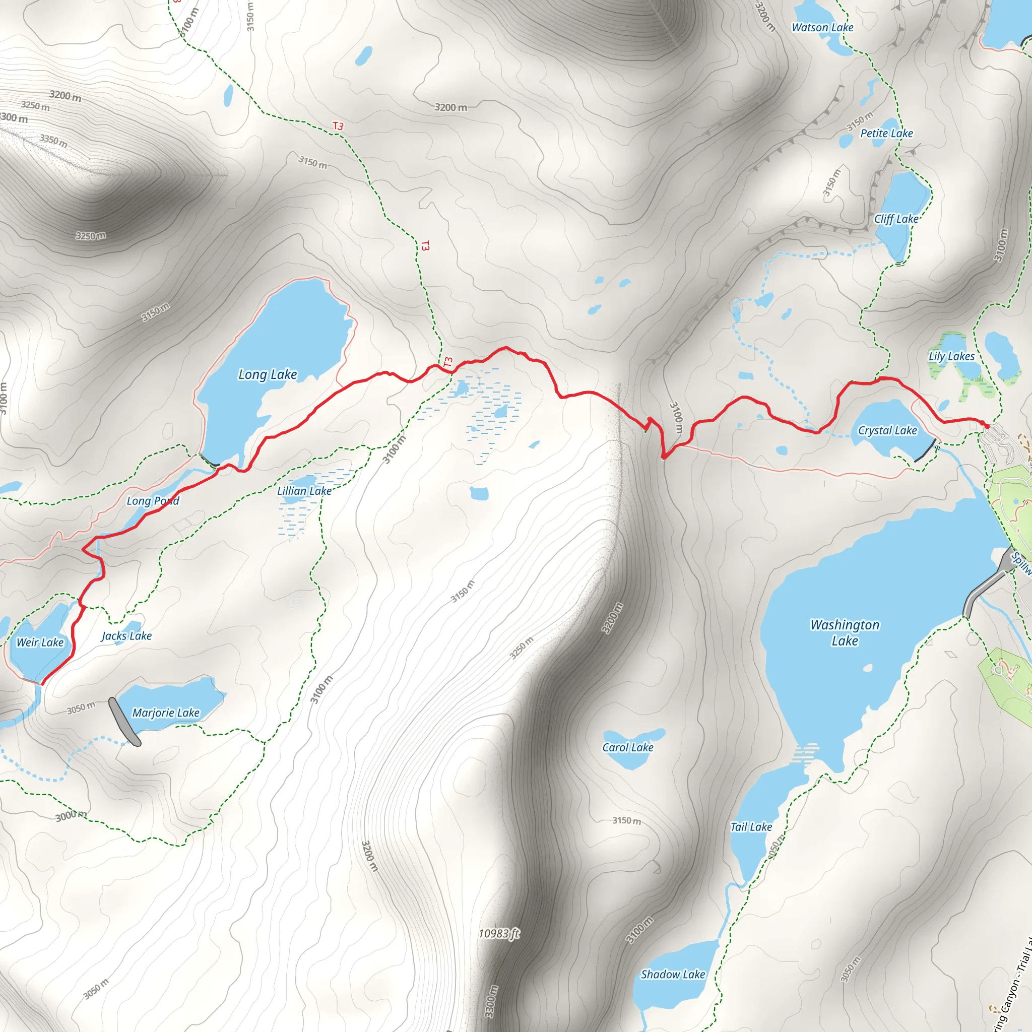Lakes Country Trail and Weir Lake Walk mobile static map