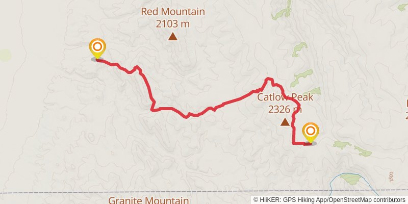 Ultra Pedestrian North Loop stage 95 Map