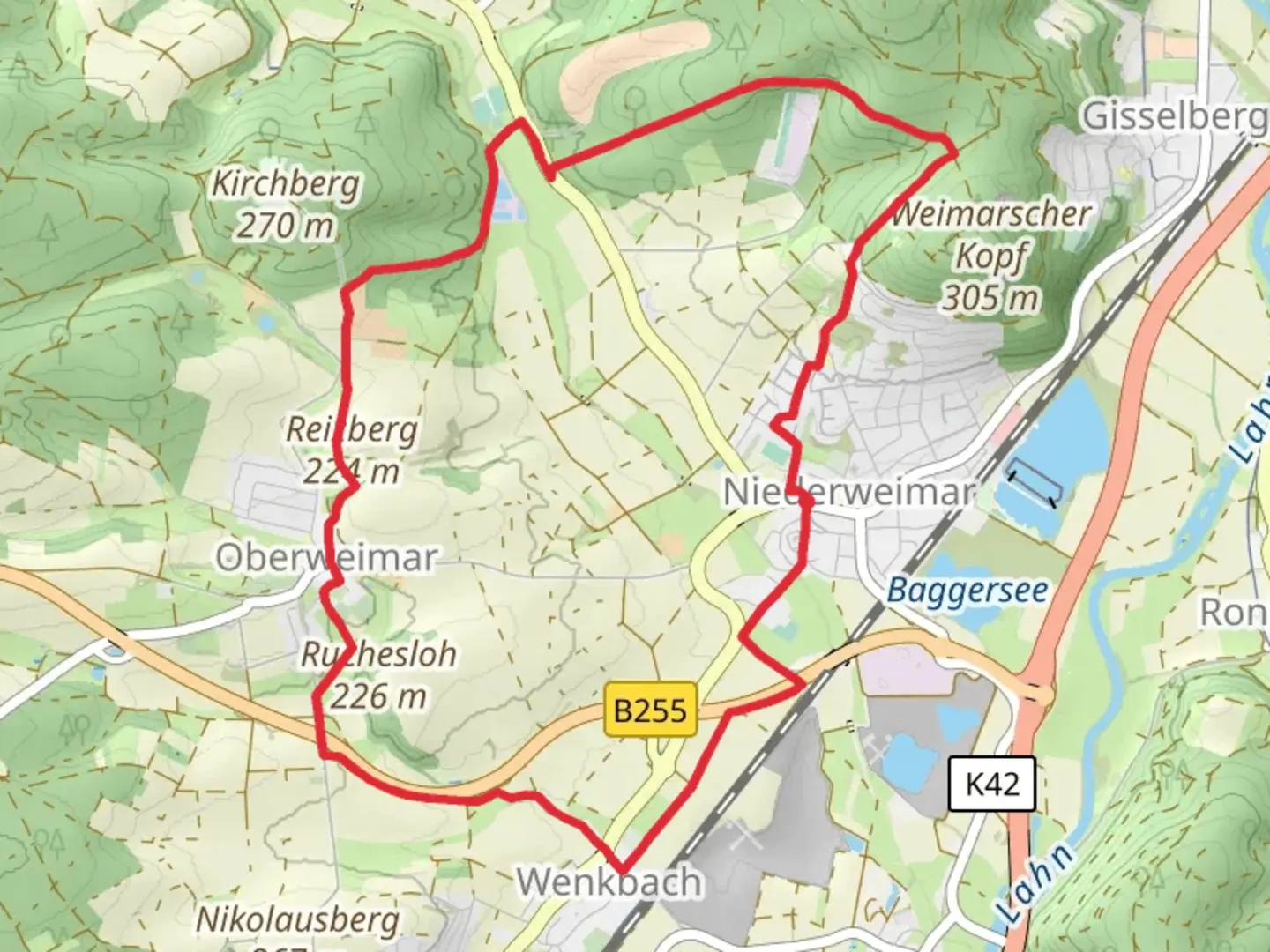 An image depicting the trail Elisabethpfad and its surrounding area.