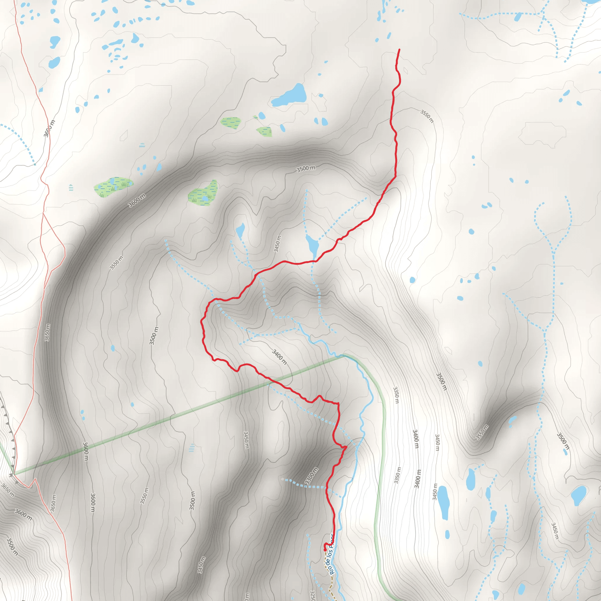 Los Pinos Trail mobile static map