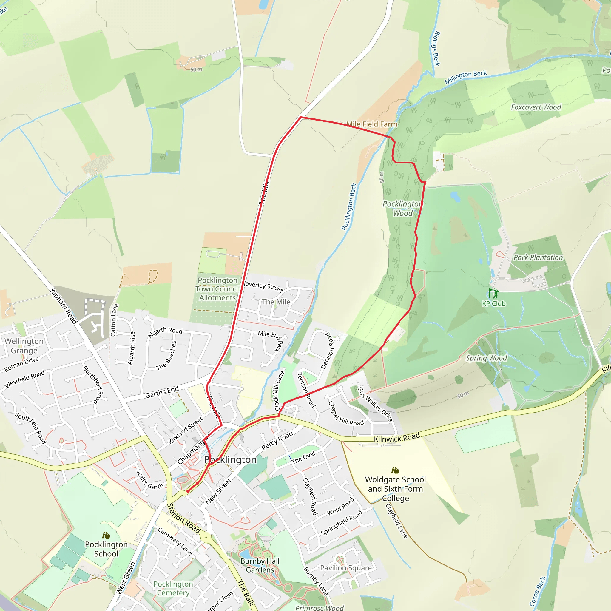 Pocklington Loop mobile static map