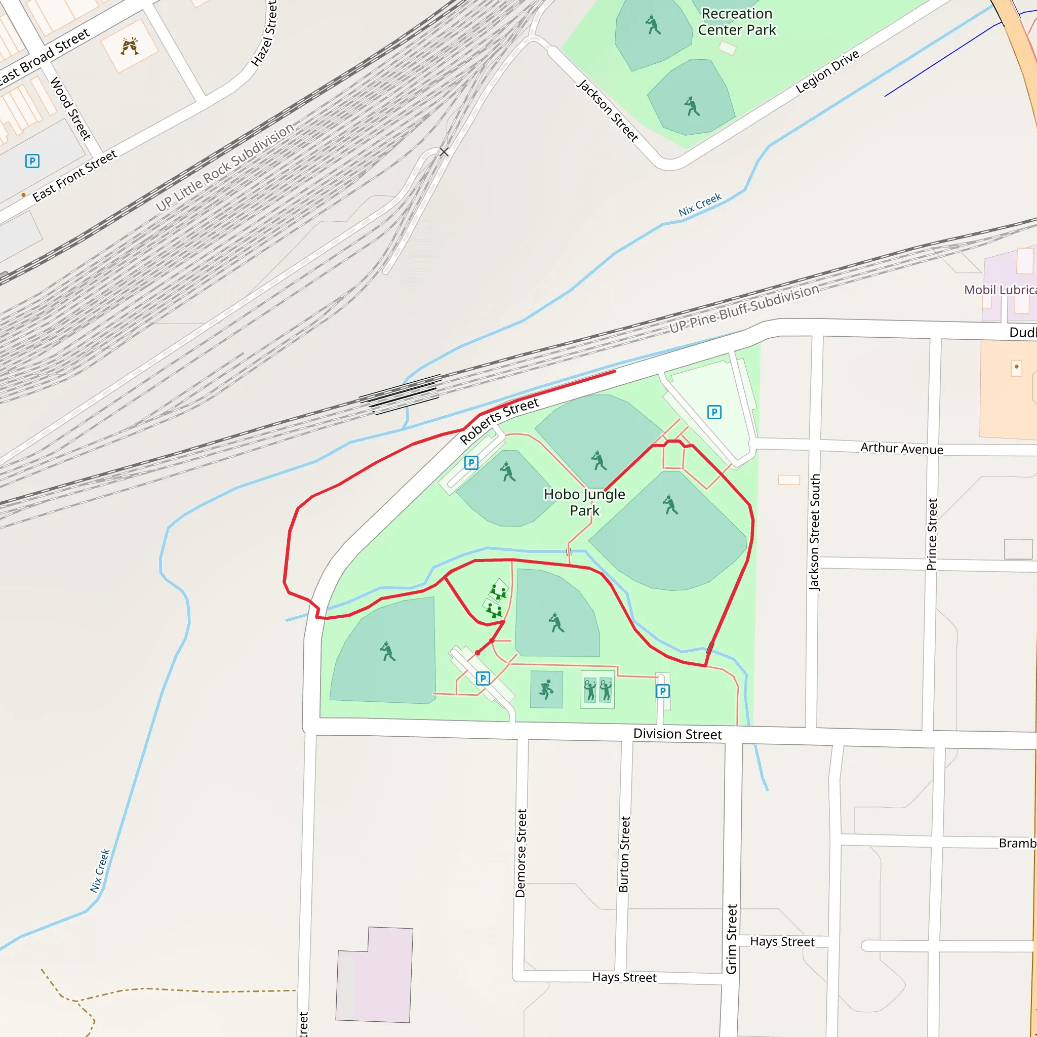 Hobo Jungle Park Walk mobile static map